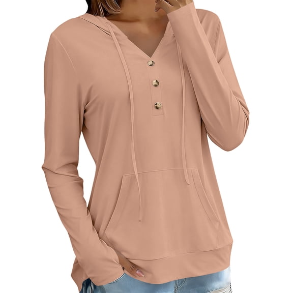 ClodeEU Women's UPF Sun Protection Hoodie Quick Dry Athletic Shirt for Fitness ,Long Sleeve Henley Sports Blouse Watermelon Red,Womens Plus XXL