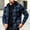 #0335-Blue, variant on Ceisia Men Plaid Fleece Lined Hooded Jacket Buffalo Check Full Zip Drawstring Hood Side Pockets Warm Coat For Cold Weather Outdoor Casual Street Style Gift