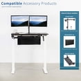 thumbnail image 6 of VIVO Manual Height Adjustable 43 x 24 inch Stand Up Desk, Black Solid One-Piece Table Top, White Frame, Standing Workstation with Foldable Handle, DESK-KIT-MW4B Black/White 43" x 24", 6 of 9