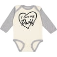 thumbnail image 3 of Inktastic I Love My Daddy in Black Chalk Heart Boys or Girls Long Sleeve Baby Bodysuit, 3 of 5
