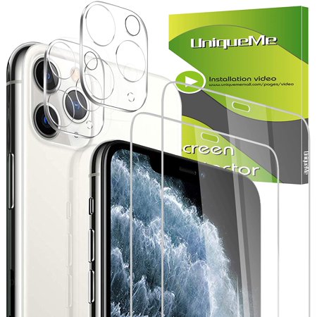 4 Pack Uniqueme 2 Pack Camera Lens Protector 2 Pack Screen Protector For Iphone 11 Pro Tempered Glass High Definition Easy Installation New