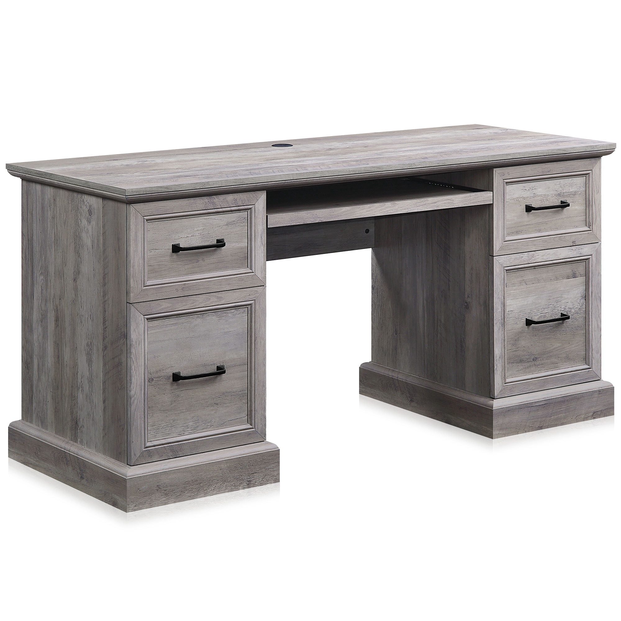 BELLEZE Modern Executive Home Office Computer Desk - Rhudi (Gray Wash)
