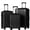 Black, variant on Ktaxon Luggage 3 Piece Sets, ABS Suitcase Travel with TSA Lock Spinner Wheels 20 inch 24 inch 28 inch, Rose Gold