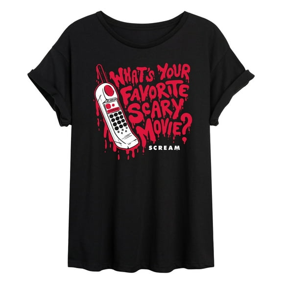 Scream - Favorite Scary Movie - Women's Oversizd Graphic T-Shirt