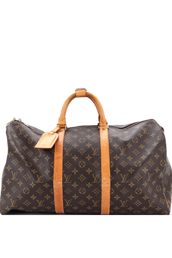 Pre-Owned Keepall Bag Monogram Canvas 50 By Rebag
