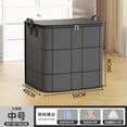 thumbnail image 3 of Large Zippered Moving Storage Bag for Quilts, Bedding, Clothes, Heavy-Duty Non-Woven Fabric, 3 of 7