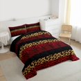 thumbnail image 3 of jejeloiu Cartoon Cheetah Pattern Bedding Comforter Set,Geometric Stripe Line Twin Comforter Sets,Pink Zebra Print Bedding Set For Girl Teens,Breathable Home Decor Reversible,2pcs, 3 of 8