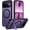 Purple, variant on Translucent Matte Phone Case for Google Pixel 11 Pro 2026, Slim Military Grade Shockproof Cover with Built-In Invisible Kickstand,Blue