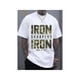 thumbnail image 1 of CMBT Men'S Oversized 100% Cotton Graphic T-Shirt - "IRON SHARPENS IRON" & Proverbs 27:17 Bible Verse Design, Geometric Print Casual Streetwear Tee, Breathable Summer Top, Machine Washable, Summer Fas, 1 of 7