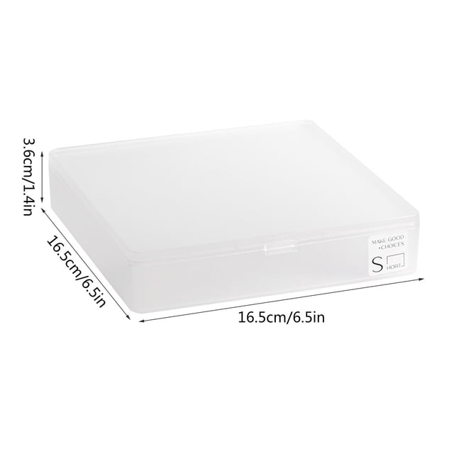 Ovzne Terrace Storage Box Covered Storage Box Frosted Transparent Buckle With Cover Card Storage Box Needle And Thread Small Items Sorting Box Iron Storage Box On Clearance