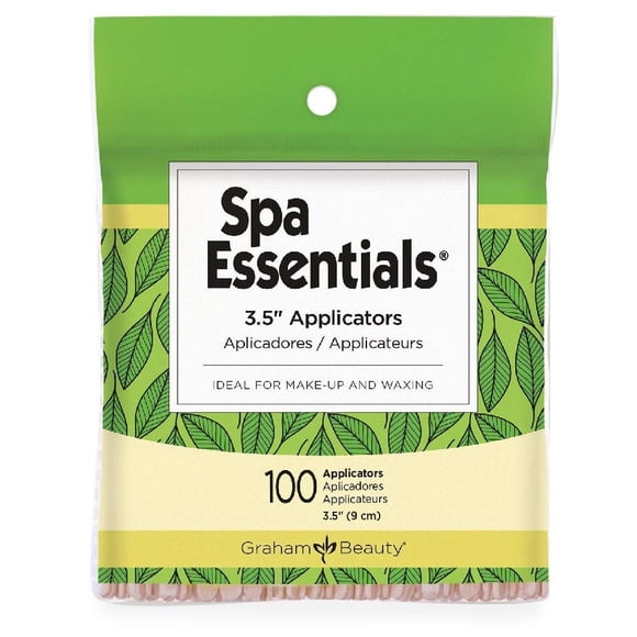 Graham Spa Essentials aplicadores de maquillaje y depilación de 3,5 pulgadas, paquete de 100