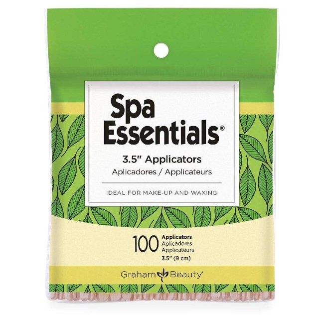 Graham Spa Essentials aplicadores de maquillaje y depilación de 3,5 pulgadas, paquete de 100