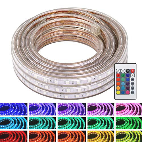 Wyzworks Led Rope Lights 100 Ft, Color Changing Outdoor Rope Lights