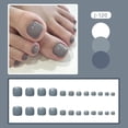 thumbnail image 2 of Uñas postizas KSTBJN cuadradas de acrílico gris, cubierta completa x24, 2 of 6