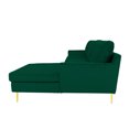 Aukfa Sectional Couch Living Room Velvet Sofa with Chaise Right Hand