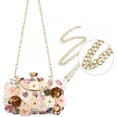thumbnail image 2 of CAILDANL Leather Purses and Handbags for Women Floral Beaded Clutch Purse for Wedding Clear Crossbody Bag, 2 of 9