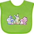 thumbnail image 3 of Inktastic Floral Easter Bunnies Boys or Girls Baby Bib, 3 of 4