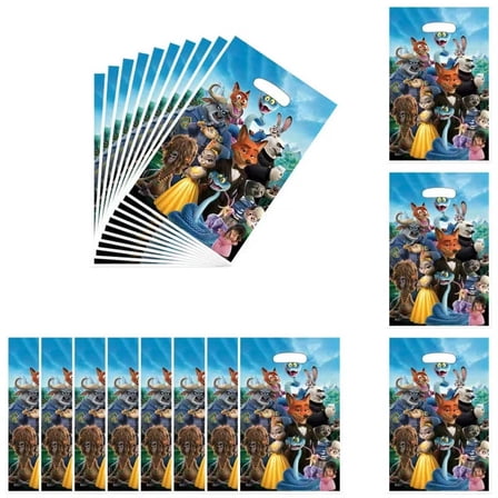 30PCS Zootopia party gift bags, supplies, and decorations. Perfect for cartoon parties, ideal for kids, and great for family events, prizes, carnivals