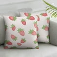 thumbnail image 2 of COMIO  Set of 2 Strawberry Throw Pillow Covers, Kawaii Strawberry Cushion Case for Home Living Room Decor,  Cute Pink Decorative Throw Cushion Case,, 2 of 6