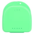 thumbnail image 1 of Caja de plástico para retenedores dentales de ortodoncia, portátil, con orificios de ventilación, color verde., 1 of 14