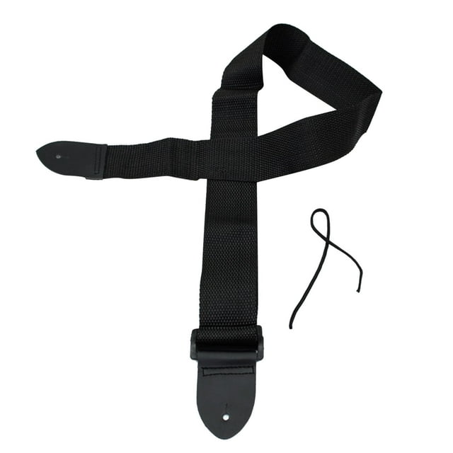 Sangle de Guitare Réglable en Cuir PU Nylon Sangle de Guitare Pièces de Sangle de Guitare avec Extrémités en Cuir Plus Longues Acoustique pour Enfants Hommes & Femmes Guitaristes