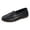 Black_022, variant on Domuza Women's White Buckle Loafers, slip-on flat moccasins with classic design. Comfy non-slip sole, ideal for work, dressy and casual daily wear. White 9(EU-42)