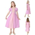 thumbnail image 2 of GJSYRH Girls Renaissance Dress Princess Dress Girls Irish Retro Gown Birthday Halloween Xmas Party Purple 4-5 Years, 2 of 7