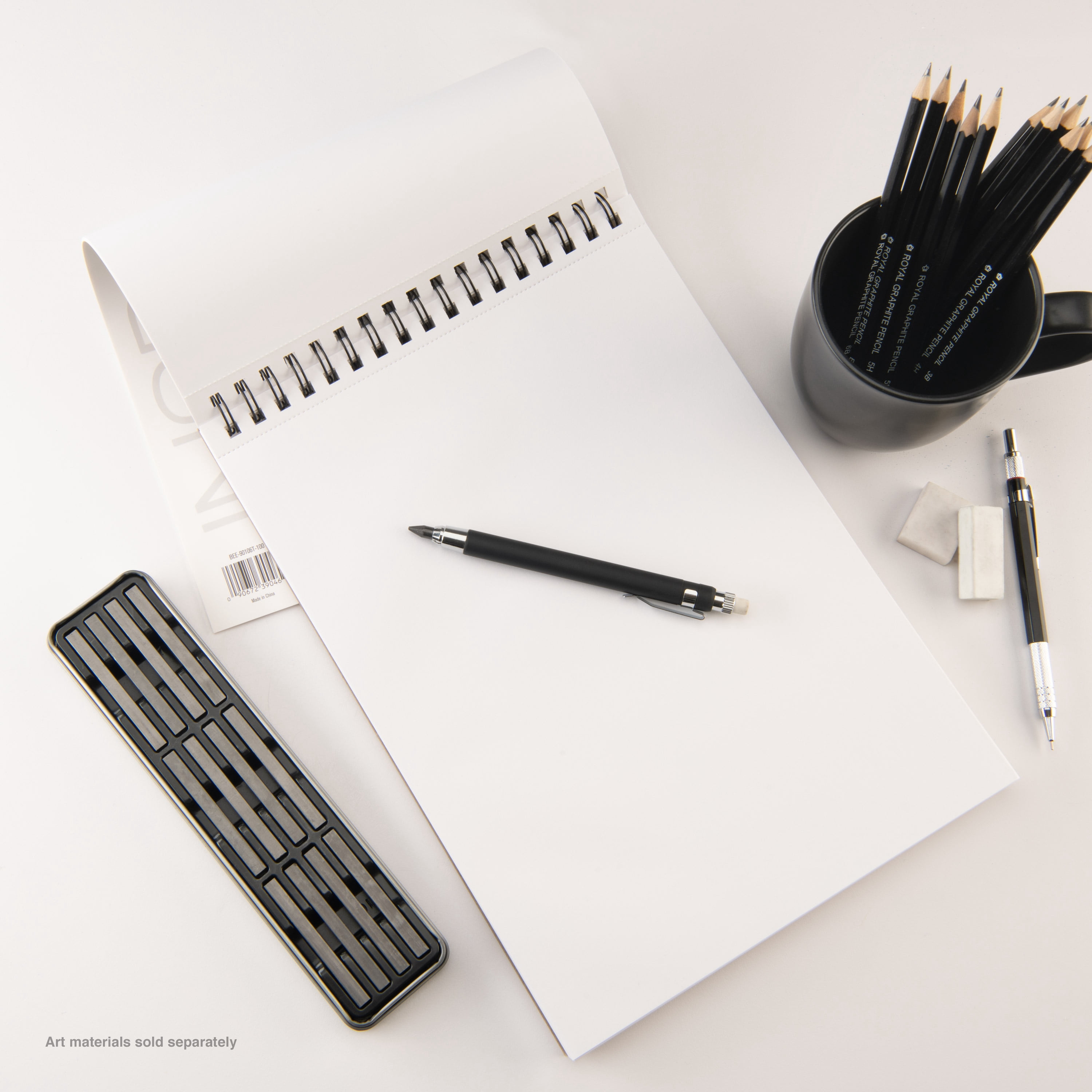 Bee Paper - Bee Inspired 9"x12" Sketching Paper Pad, 100 Sheets, Top Wire, 50lb. 74GSM