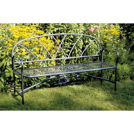 Achla Designs Lattice 54 in. Metal Bench What We Like About the Lattice Bench Some of Victorian literature s greatest proposals were sprung on garden benches. This piece has been individually hand-forged and hand-welded with an innovative  snap-on  method of construction  thus dispensing with the use of screws and hardware. With the beautiful  wrought-iron Lattice Bench you can recreate the magic of these epic romances in your own backyard  or simply stretch out on the bench s 54-inch width to daydream sunny summer hours away with a glass of lemonade and a good book. About ACHLA Designs This item is created by ACHLA Designs. ACHLA is a garden accessories company that emphasizes unique wood and hand-forged  wrought iron European furnishings for the home and garden. ACHLA Designs continues to add beautiful and unique items year after year  resulting in an unusually large product line. All ACHLA products are stocked in the company s warehouse for year-round  prompt shipping. ACHLA Designs takes great pride in offering exceptional products and customer service.