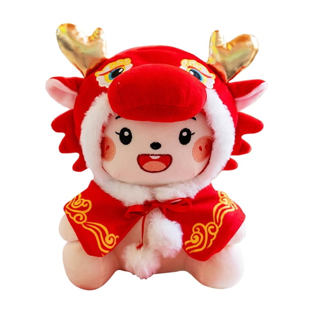 año 2024, muñeco de dragón, muñeco de dragón de año Nuevo Chino, figura de dragón de peluche, juguete de peluche de dragón para decoración para sala