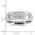 thumbnail image 4 of Solid 925 Sterling Silver 7mm Unique Men's Wedding Band Ring Size 13, 4 of 5