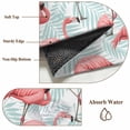 thumbnail image 6 of Runner Rug 2'x6', Pink Flamingo Washable Non-Slip Hallway Runner Rugs, Blue Summer Tropical Plants Leaves Bedside Rugs Floor Mats Carpet Runners for Kitchen Bathroom Laundry Room, 6 of 8