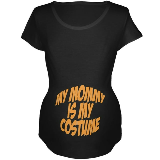 Costume de Maman d'Halloween pour Bébé, T-Shirt de Maternité Noir Doux
