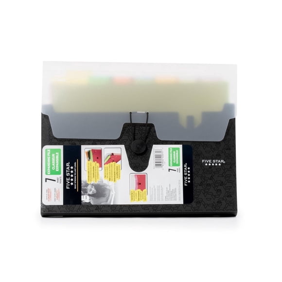 Five Star 7 Pocket Expanding File With Removable Files Non-Wall Mount