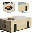 thumbnail image 5 of Elegant Brown Aluminum Fire Table with Built-In Ice Bucket & Gas Tank Side Table, 5 of 8