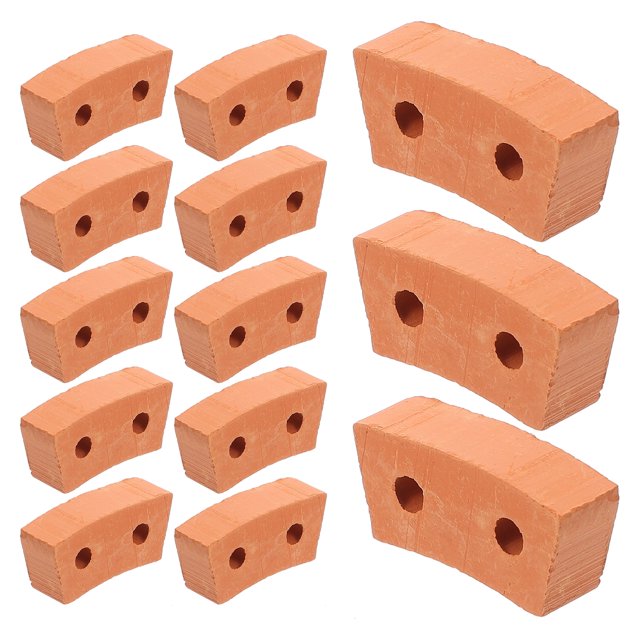 30 piezas de bloques de arcilla para decoración de paredes de ladrillos pequeños para mesa de arena para niños