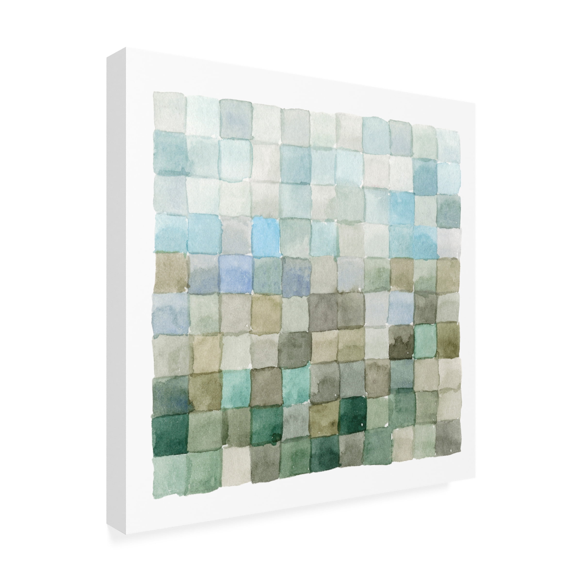 Emma Caroline 'Aquatic Grid II' Canvas Art