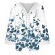 thumbnail image 4 of Mujeres Ocio Elegante Jersey Impreso Encaje Impresión Tres cuartos Manga Cuello en V Tops OAVQHLG3B Store lin121212, 4 of 5