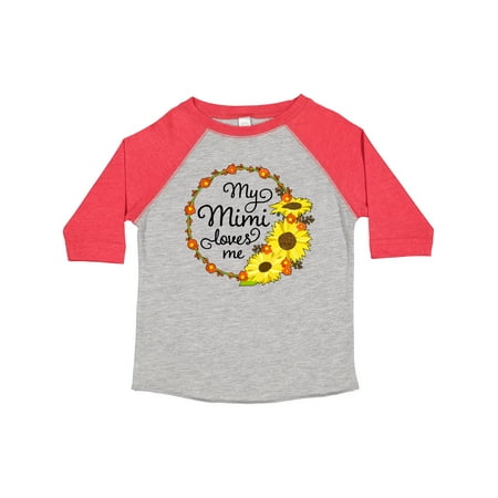 

Inktastic My Mimi Loves Me with Sunflower Wreath Gift Toddler Boy or Toddler Girl T-Shirt