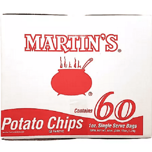 Martin's Original Kettle Cooked Potato Chips60 Count Case 1 oz. Single