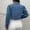 Style1-Blue winter coats for women, variant on Mceream Puff Sleeve Jean Jackets for Women Loose Lapel Collar Button Down Cropped Casual Western Denim Jacket with Pockets Plus Size Outwear Chaqueta De Invierno Para Mujer Blue L