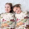 thumbnail image 5 of Fall Pumpkins and Autumn Leaves Pattern Round Blanket,Comfortable Soft Flannel Throw Blanket,All Season,Warm Lightweight Blankets for Sofa Bed Couch Living Room Chair 60"x60", 5 of 5
