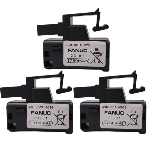 3 PCS 3V 1750mAh A98L-0031-0026 Battery For GE Fanuc A98L-0031-0026 / A02B-0309-K102 3 Volt PLC Battery