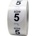 thumbnail image 1 of Autocollants Ronds Blancs Taille de Chaussure 5 0.75 Pouces Pouce Rond Lot de 500, 1 of 1