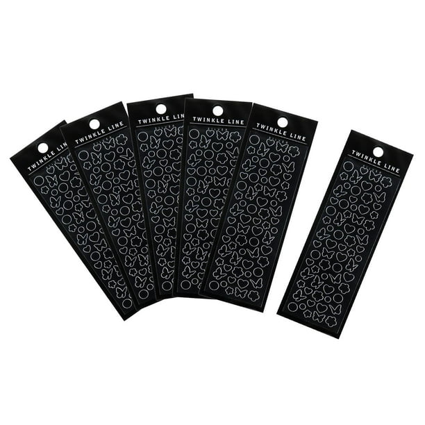 6 Láminas de Adhesivos Decorativos Removibles Zulema 15x5 cm Pegatinas Autoadhesivas