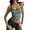 Green & White, variant on Women Y2K Stripe Print Camisole Spaghetti Strap Scoop Neck Tank Tops Aesthetic Sleeveless Crop Top Blue&White S
