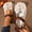 #0145-Beige, variant on Xucatan Women's Floral Flat Shoes, Fabric Flower Embellished Slip On Loafers with Elastic Ankle Straps, Round Toe Casual Low Top Pumps, Versatile Plus Size Design Gift