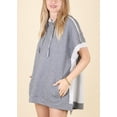 thumbnail image 4 of Fashion Womens Oversized Short Sleeve Hoodie Side Slits Pullover Sweater Top, 4 of 4