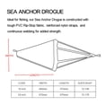 thumbnail image 4 of ing Sock Sea Anchor Drogue Float Leash System, Boat Yacht Barco de motor inflable Barco de vela Kayak 18 pulgadas Soledad Ancla de mar, 4 of 8