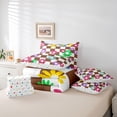 thumbnail image 6 of Homewish Boys Girls Groovy Flower Twin Bedding Sets 7-Piece,Geometric Plaid Bedding Comforter Set Microfiber,Vintage Aesthetic Breathable Sheet Sets,Breathable Home Decor,Reversible, 6 of 8